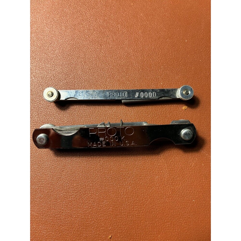 Vintage PROTO Feeler Gauge Set #000D & #000K Made in USA Tools